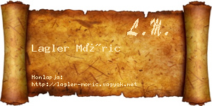 Lagler Móric névjegykártya